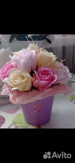Букеты из мыльных роз