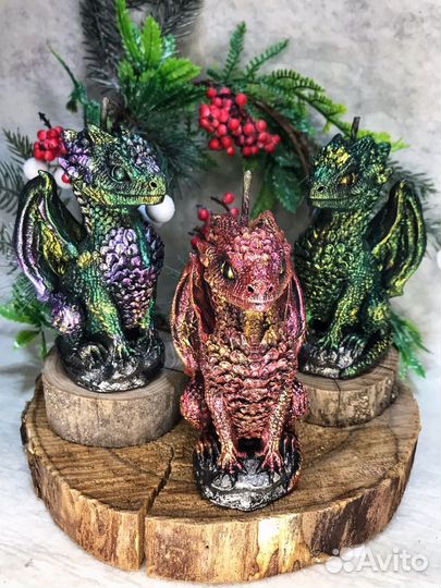 Восковая свеча дракон