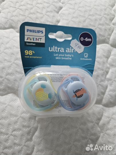 Соска пустышка avent 0-6 месяцев