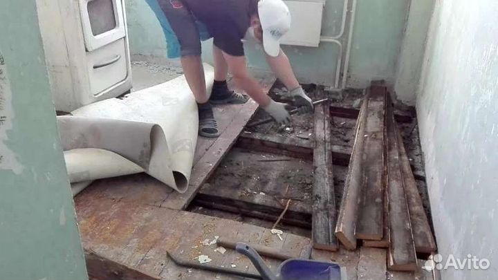 Демонтаж деревянного пола демонтаж стен