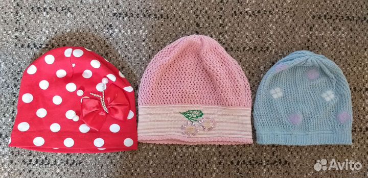 Шапки детские для девочки 14шт.пакетом.Цена за всё