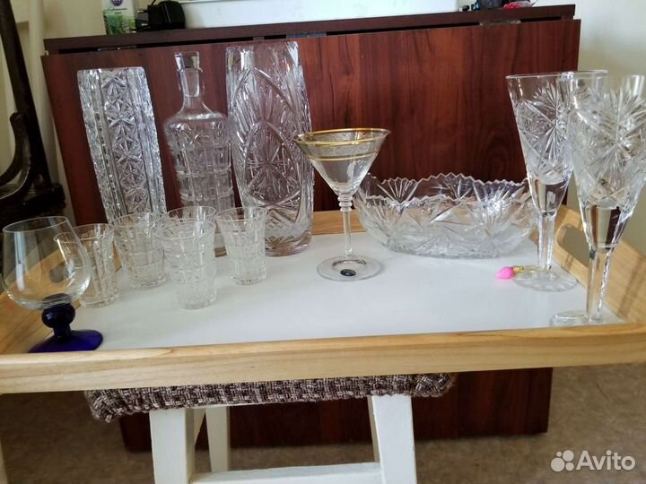 Хрусталь СССР, богемия, графин, вазы,наборы