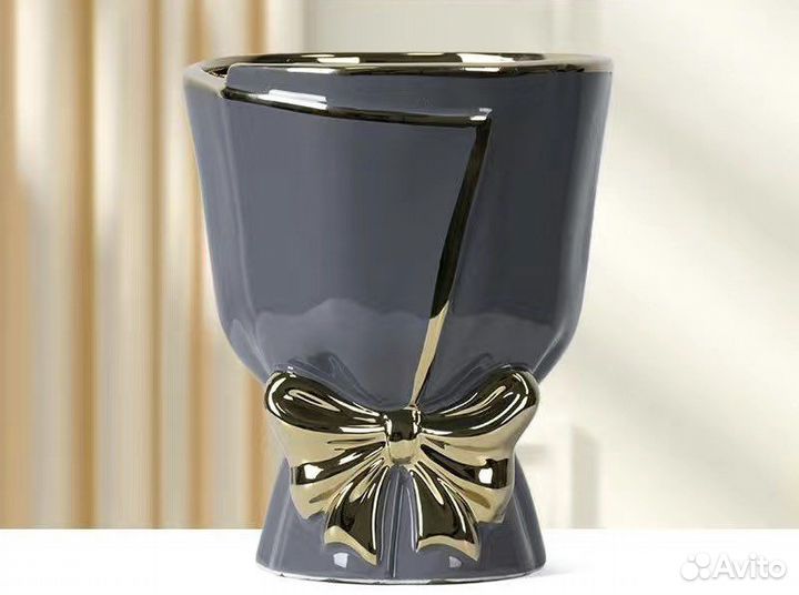 Ваза керамическая цветочный горшок в виде букета