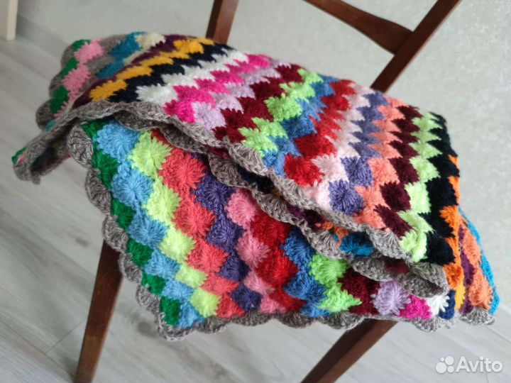 Плед детский вязаный ручная работа