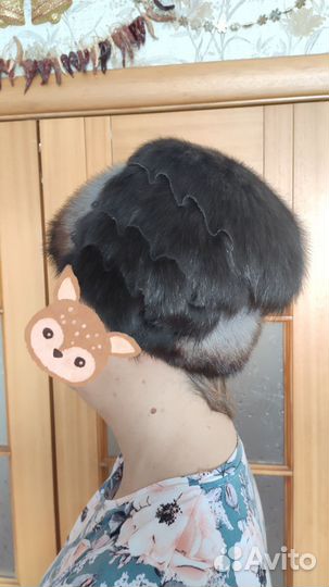 Шапка зимняя женская норка + каракульча