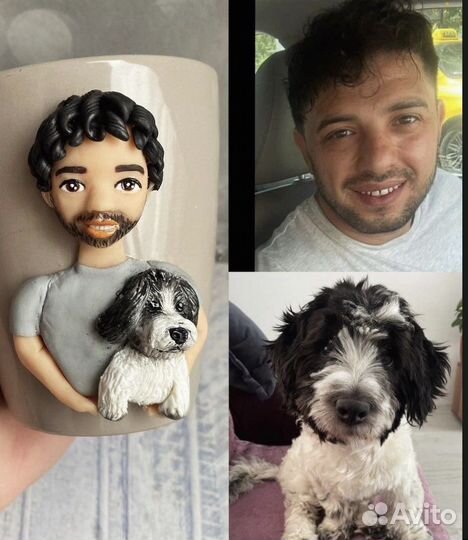 Кукла на кружке по фото, подарок на день рождения