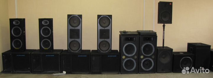 Колонки Pro Сабвуферы 200-2000W 5