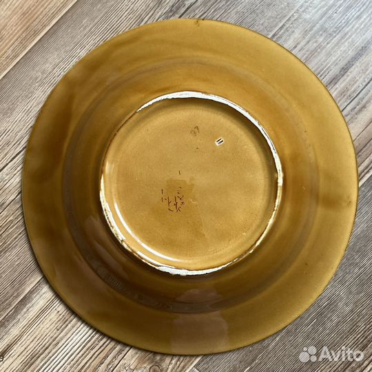 Тарелка блюдо сухарница виноград обливная керамика