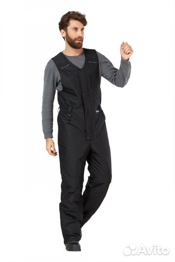 Полукомбинезон мужской зимний Дэлф, черный