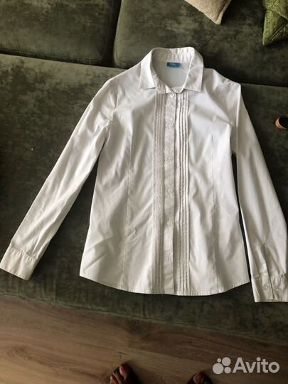 Блуза школьная белая с длинным рукавом