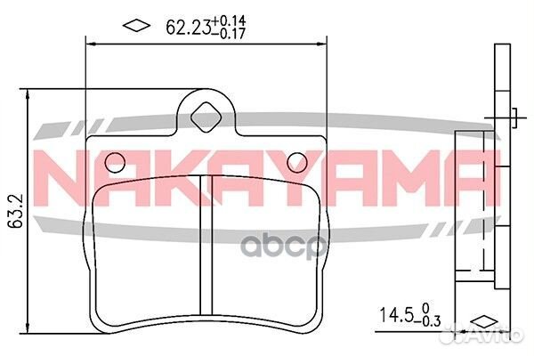 Колодки тормозные HP8338NY nakayama