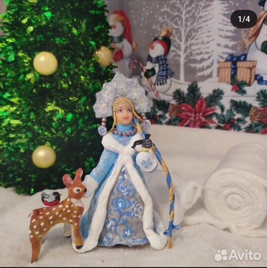 Ватные елочные игрушки