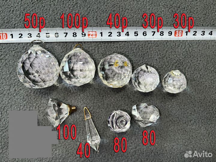 Подвески капли для люстры