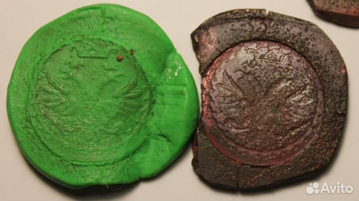 Медная монетная матрица Гривенник 1702 года. Бит