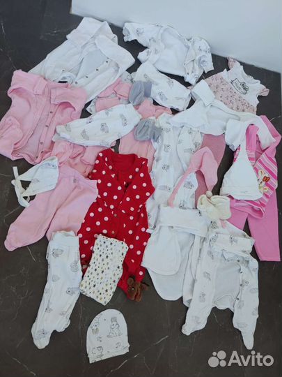 Вещи пакетом для девочки от 0 до 6 месяцев