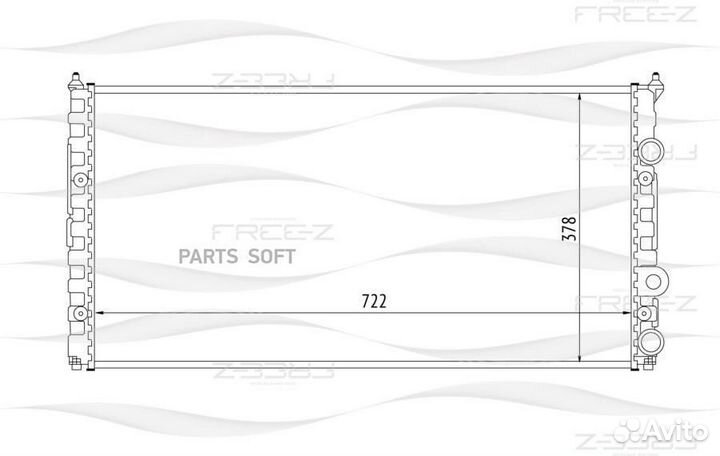 Радиатор охлаждения VW Passat 88- 3A0121253C