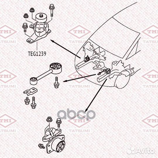 Опора двигателя TEG1239 tatsumi