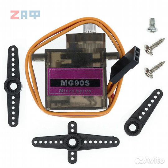 Сервопривод MG90S, 13.4 грамм сервомашинка металл