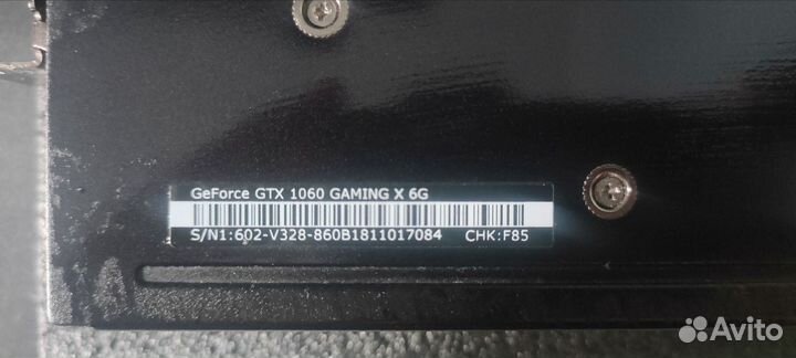 Видеокарта MSI GeForce GTX 1060 gaming X