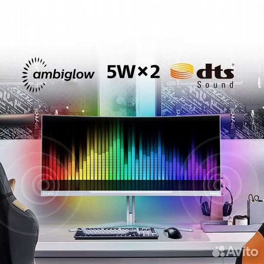 Philips 34M2C8600 QD oled 175гц 1000 кд/м2