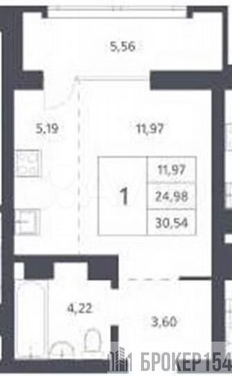 Квартира-студия, 25 м², 4/21 эт.