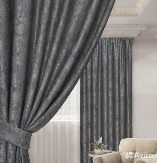 Шторы Мрамор готовые комплект