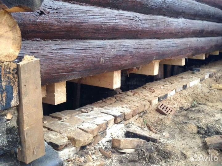 Замена венцов / Подъем домов с гарантией