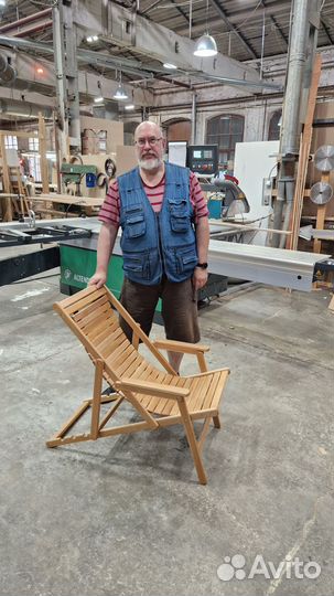 Шезлонг деревянный