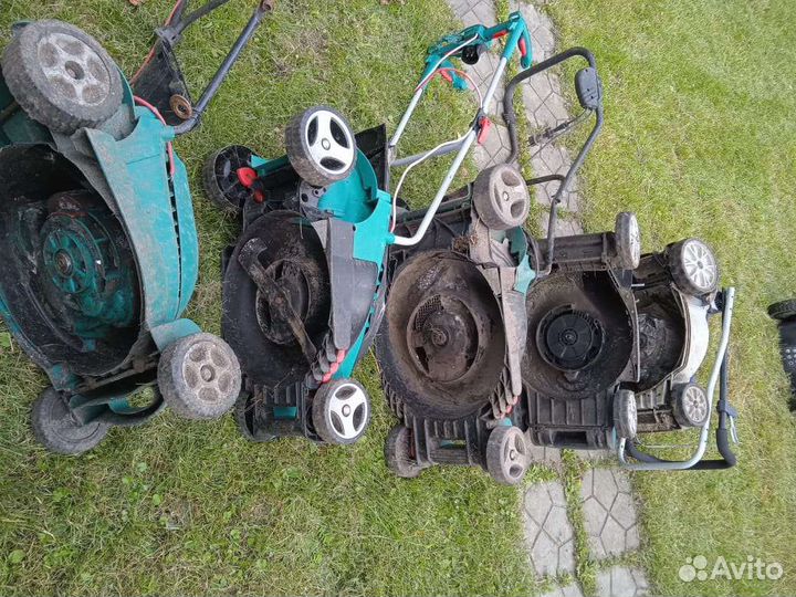 Газонокосилка электрическая 5шт все вместе