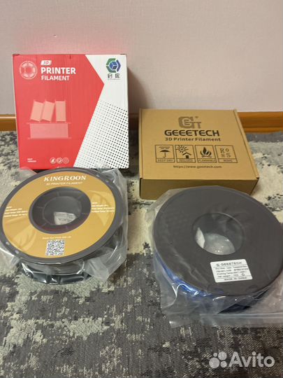 Новые филаменты Petg серый и Tpu синий