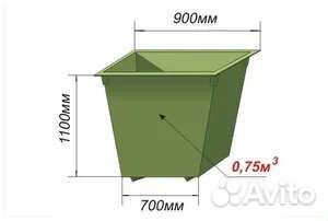 Мусорный бак металлический для тбо