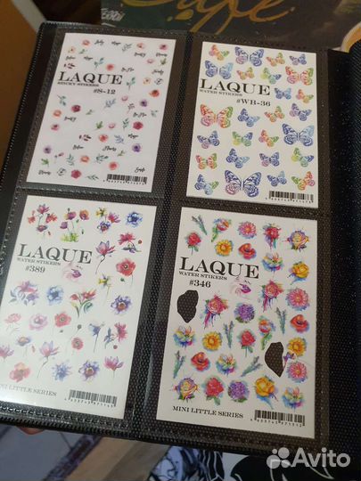 Слайдеры и наклейки для маникюра в альбоме