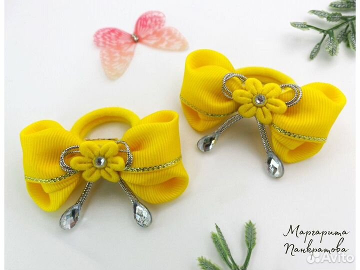 Бантики для девочки на резинке