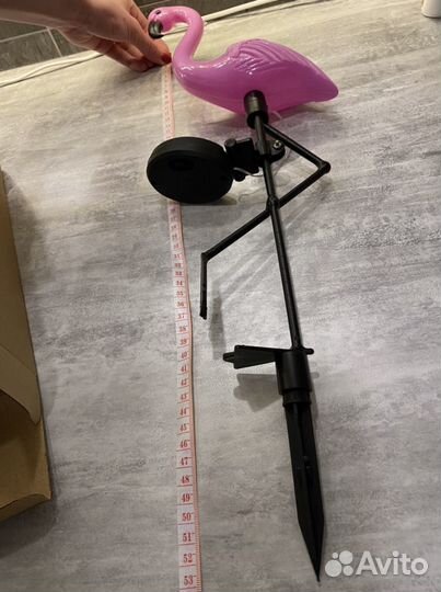 Светильник садовый фламинго на солнечной батарее