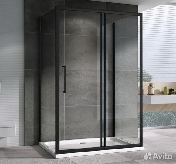 Душевой уголок Abber Schwarzer Diamant AG30140BH-S80B-S80B 140x80