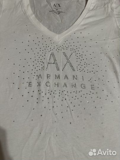 Футболка со стразами Armani Exchange