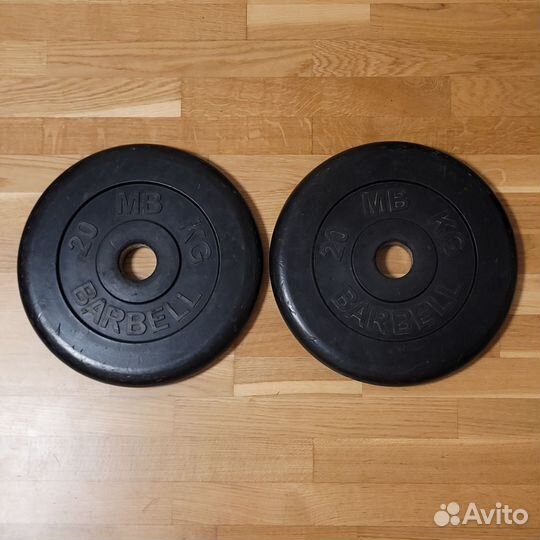 Блины обрезиненные Barbell 50 мм (20; 5; 2.5 кг)