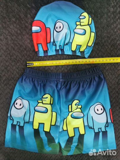 Детский комплект для плавания, плавки и шапочка