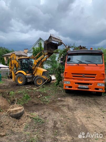 Расчистка участка. Спил дерева