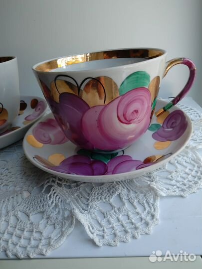 Чашка с блюдцем Дулево