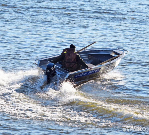 Новая моторная лодка Wyatboat 390Р алюминиевая