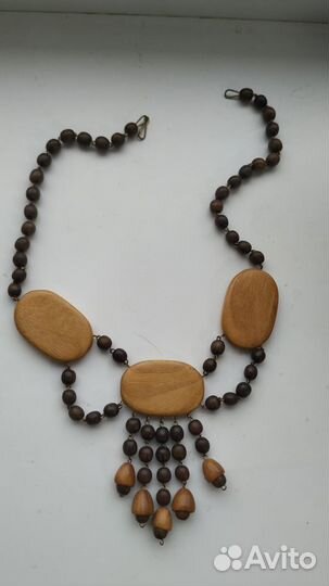 Бусы деревянные винтаж