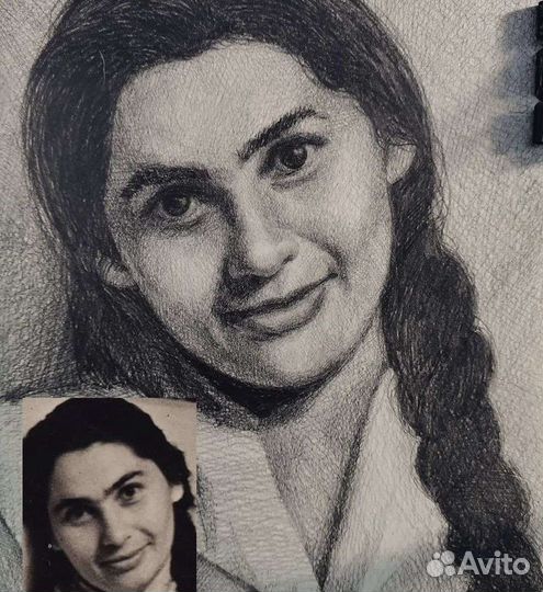 Портрет по фото на заказ. Ручная работа