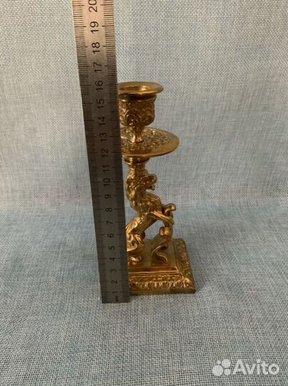 Подсвечник Лев. Материал Бронза