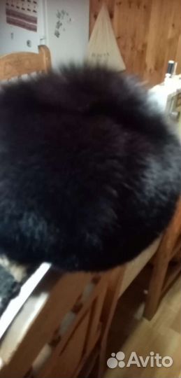 Шапка песец боярка чёрная