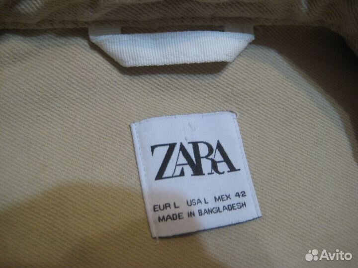 Классная плотная рубашка-куртка Zara Европа р. 48