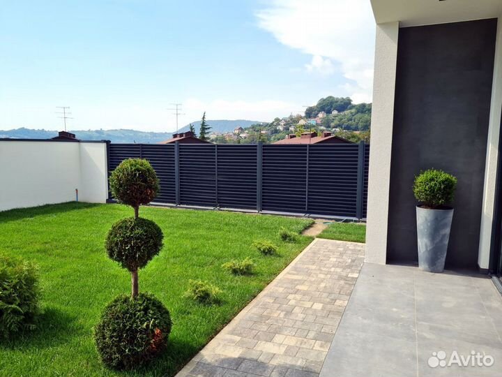 Забор жалюзи металлический