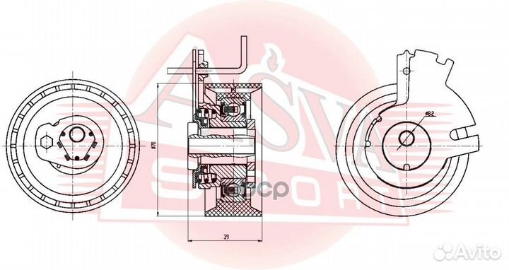Ролик натяжной ремня грм перед ctbp001 asva