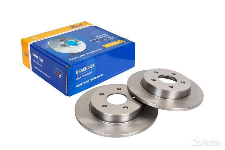 Kraft KT 016012 Диск тормозной задний