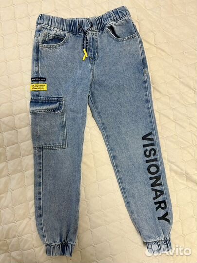 Рубашка 116 и джинсы 122